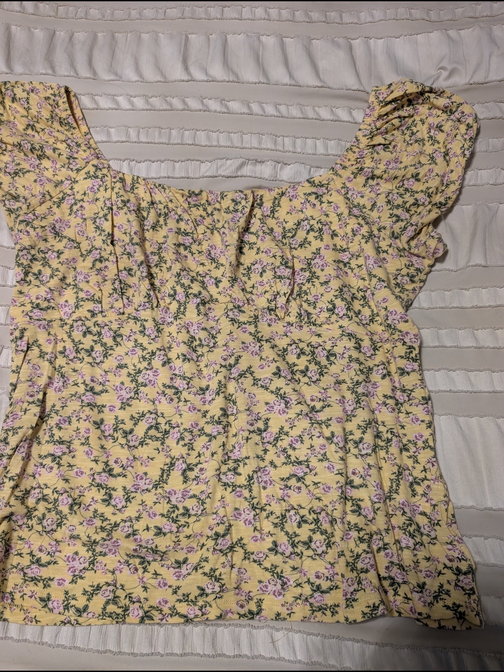 torrid Yellow Floral Square-Neck  Top